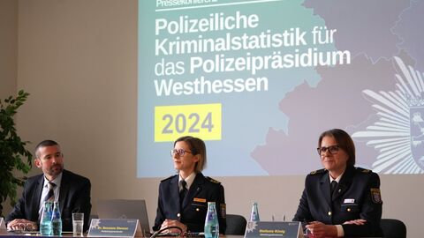 Pressekonferenz die polizeiliche Kriminalstatistik für das Polizeipräsidium Westhessen