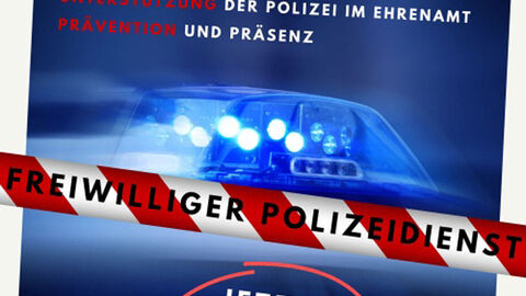 Logo zur Bewerbung für den Freiwilligen Polizeidienst im Polizeipräsidium Südosthessen