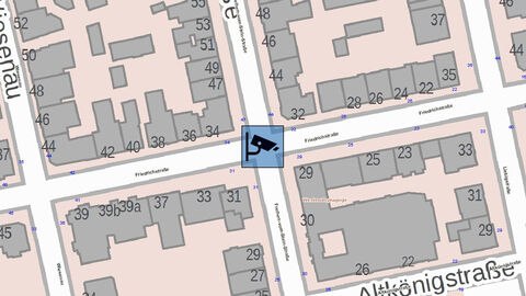 Videoüberwachungsanlage Westend Kartendarstellung