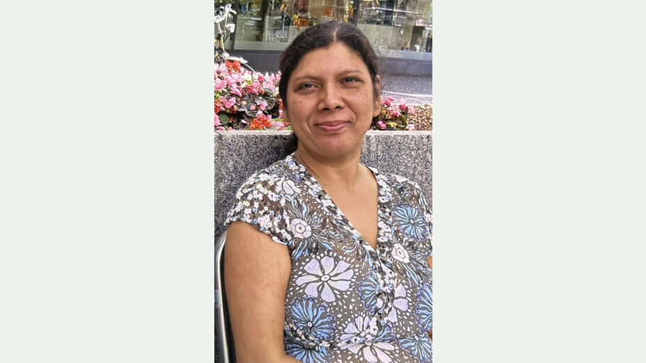 Vermisste Person in Frontansicht